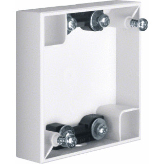 Hager Berker Integro Flow opbouwbehuizing vlak, 2 trekontlastingen polarwit glanzend