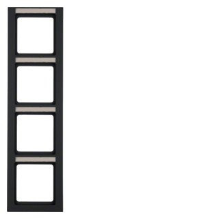 Berker Q.3 afdekraam 4V verticaal antraciet ip20