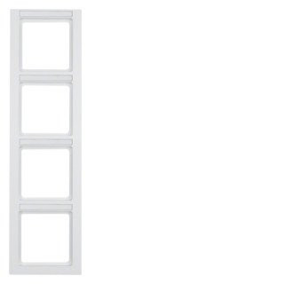 Berker Q.3 afdekraam 4V verticaal wit ip20