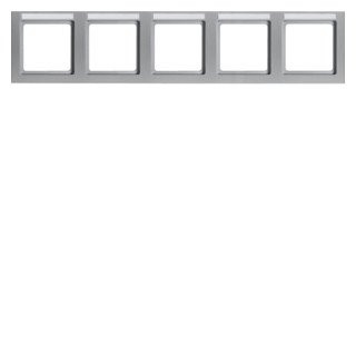 Berker Q.3 afdekraam 5V horizontaal aluminium ip20