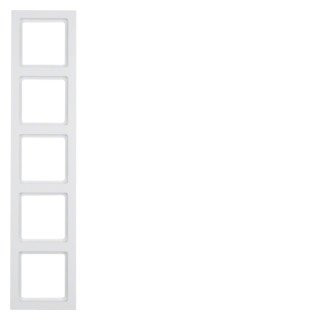 Berker Q.3 afdekraam 5V verticaal wit ip20