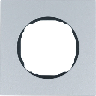 Berker R.8 afdekraam 1V horizontaal en verticaal aluminium ip20