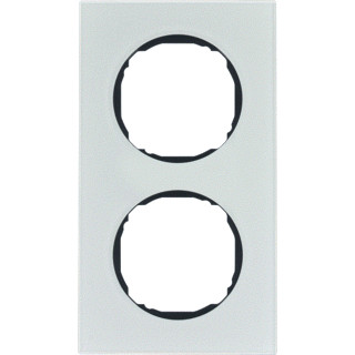 Berker R.8 afdekraam 2V horizontaal en verticaal wit ip20