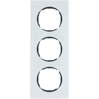 Berker R.8 afdekraam 3V horizontaal en verticaal wit ip20