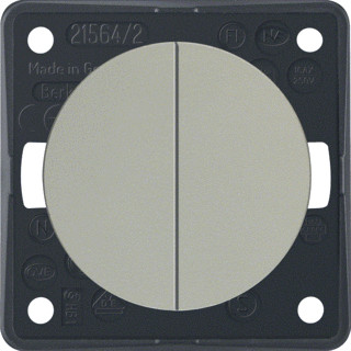 Hager Berker Integro Flow serieschakelaar chroom mat, gelakt