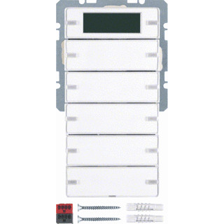 Berker Tastsensor 5-voudig met tekstvelden kamerthermostaat display berker