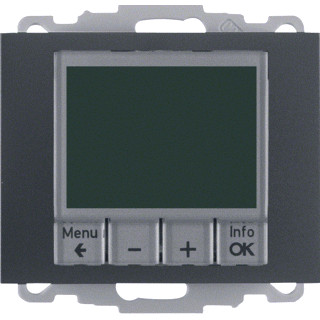 Berker Therm.met display maakcontact berker K.1/K.5 antraciet