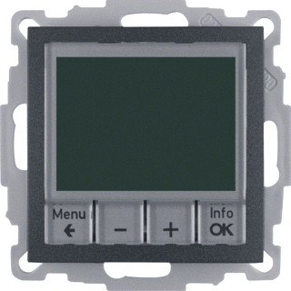 Berker Therm.met display maakcontact berker S.1/B.3/B.7 antraciet