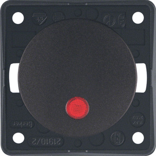 Hager Berker Integro Flow 2-polige schakelaar met lens bruin mat