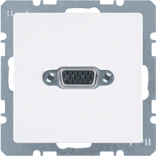 Berker Q.1 onderdeel/centraalplaat vga basiselement met centrale afdekplaat wit