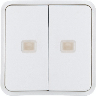 Berker W1 tweedelige wip aan-/uit-schakelaar wit
