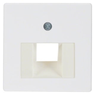 Hager berker Centraalplaat Voor RJ-datacont.DS. 1-V, polarwit GLZ.