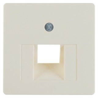 Hager berker Centraalplaat Voor RJ-datacont.DS. 1-V, wit GLZ.