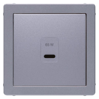 Hager berker Centraalplaat Voor usb, Q.1/Q.3/Q.7 alu soft finish