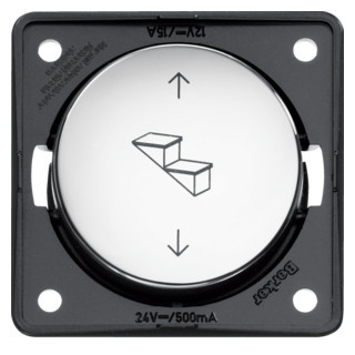 Hager berker Keerpool-Wipimpulsdr. met opd. SYMB."traptrede+pijl", CHR. mat integro