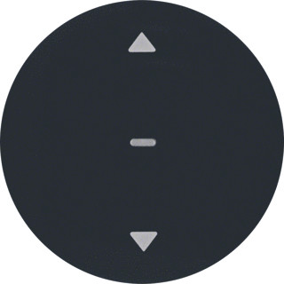 Berker KNX-RF drukknop-opzetmodule jaloeziebediening R1/R.3 zwart glanzend