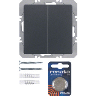 Berker Berker.net KNX-RF wandzender 2-voudig batterij Q antraciet