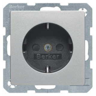 Berker Q.1/Q.3 wandcontactdoos inbouw (stucwerk) ra 1V aluminium