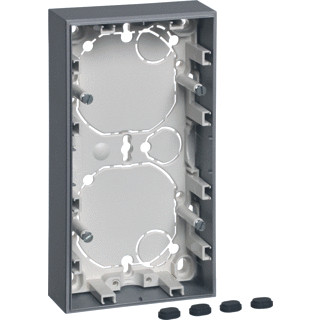 Berker S.1 renovatiebehuizing 2-voudig lage uitvoering alulook