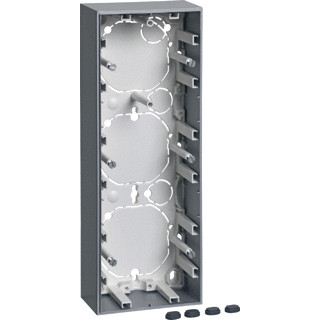 Berker S.1 renovatiebehuizing 3-voudig hoge uitvoering alulook