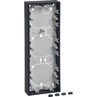 Berker S.1 renovatiebehuizing 3-voudig lage uitvoering antraciet