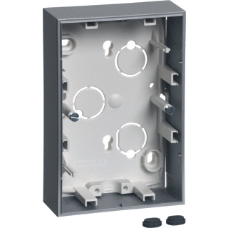 Berker S.1 renovatiebehuizing voor dubbele contactdozen alulook