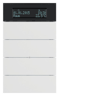 Hager Berker Tastsensor 4-voudig met kamerthermostaat en display B.iq polarwit, mat