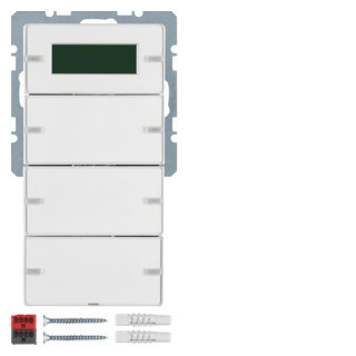 Hager berker Tastsensor Met therm. 3-V met bcu, Q.1/Q.3/Q.7, polarwit