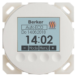 Hager berker Therm. met display, maakcontact, R.X serie1930 , polarwit