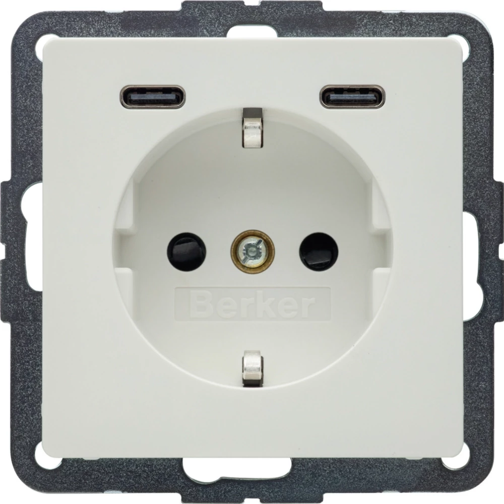Hager berker WCD Ra, 2 X usb C (PD), Q.X PW Hager berker WCD Ra, 2 X usb C (PD), Q.X PW