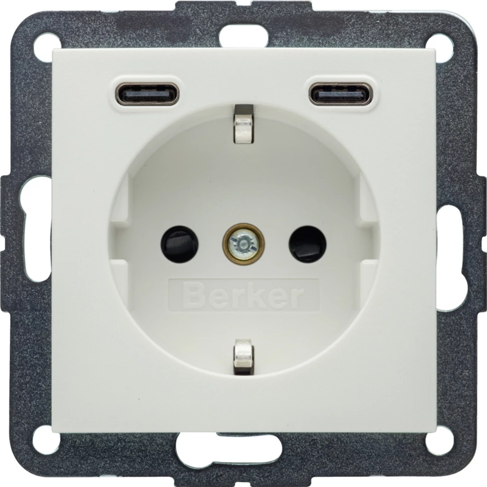 Hager berker WCD Ra, 2 X usb C (PD), S.1/B.X PW mat Hager berker WCD Ra, 2 X usb C (PD), S.1/B.X PW mat