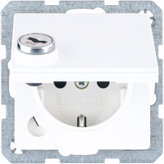 Berker Q.1/Q.3/Q.7 wandcontactdoos inbouw (stucwerk) ra 1V wit