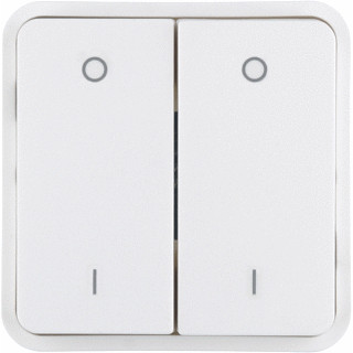 Berker W1 tweedelige wip aan-/uit-schakelaar wit