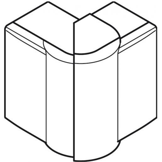 Hager LF buitenhoek voor goot 40x60 MM helderwit