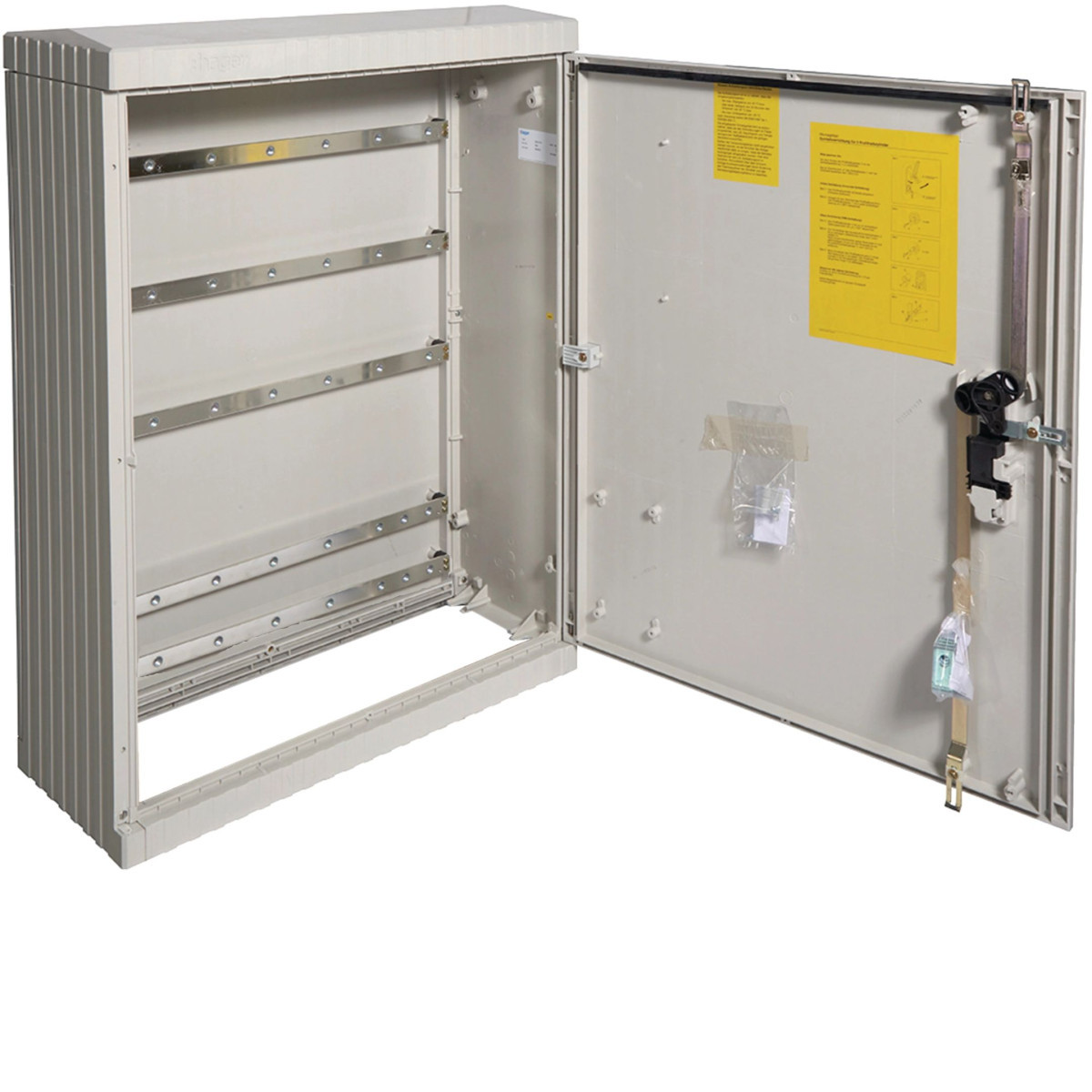 Hager Buitenopstellingskast Polyester Verdeelkast, grootte 1/1005 met railsysteem, 1005x780x315mm