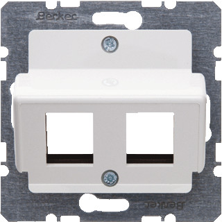 Berker Onderdeel/centraalplaat modular-jack centraalplaat voor tussenring wit