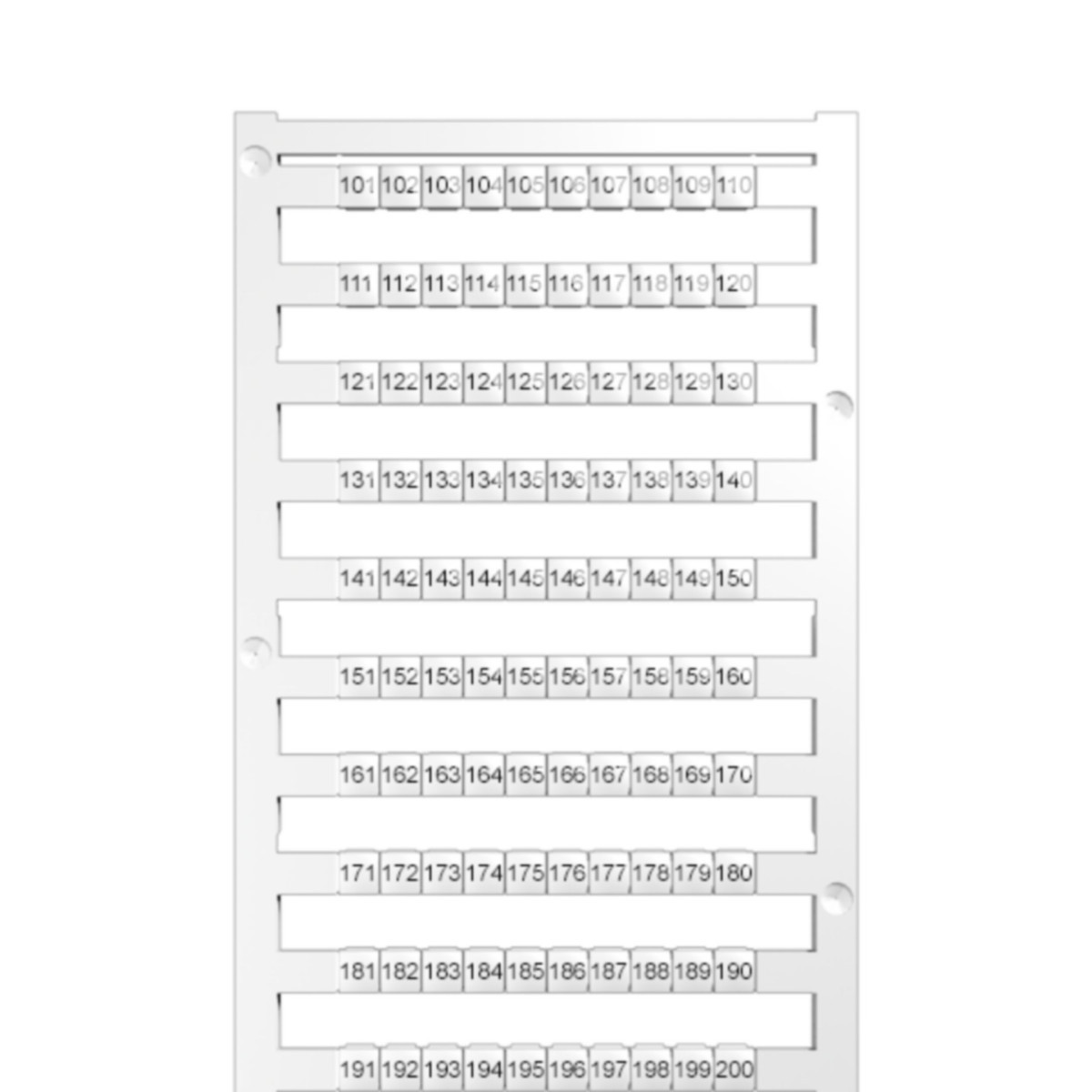 Hager Codering 101 - 200 voorbedrukt (500 stuks)