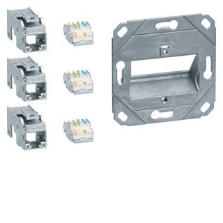 Hager Data-aansluiting 3X RJ45 8/8 cat.6a