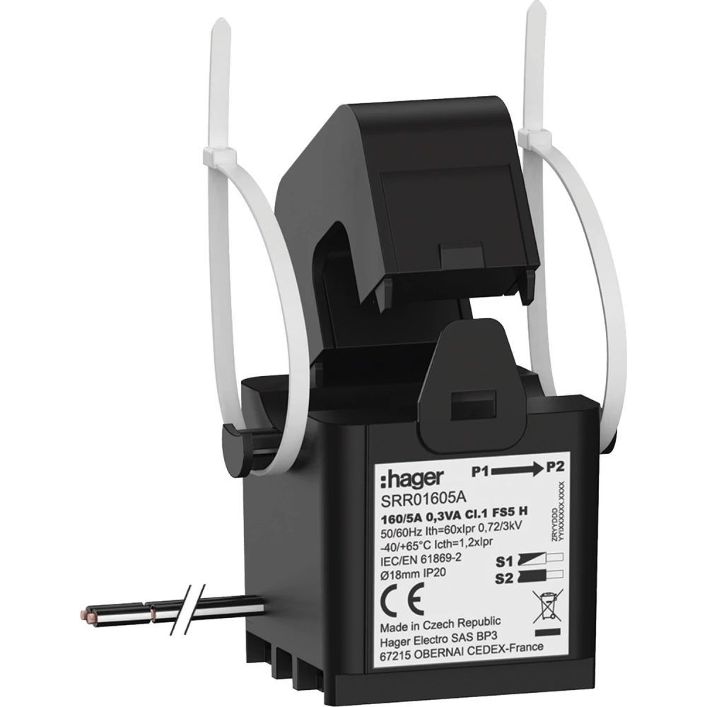 Hager Deelbare Trafo SC1 160/5a 0,3va KL.1