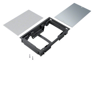 Hager Deksel blind e04 147x247mm zwart voor 5MM vloerafdekking