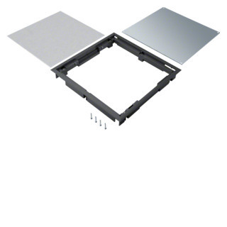 Hager Deksel blind Q08 294x294mm zwart voor 5MM vloerafdekking