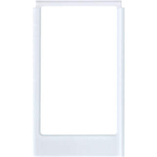 Berker Designraam groot hoekig glas polarwit