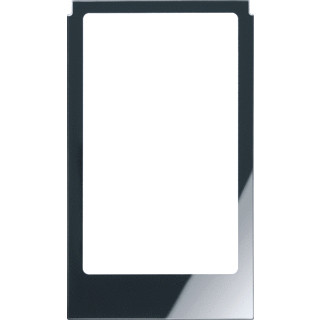 Berker Designraam groot hoekig glas zwart