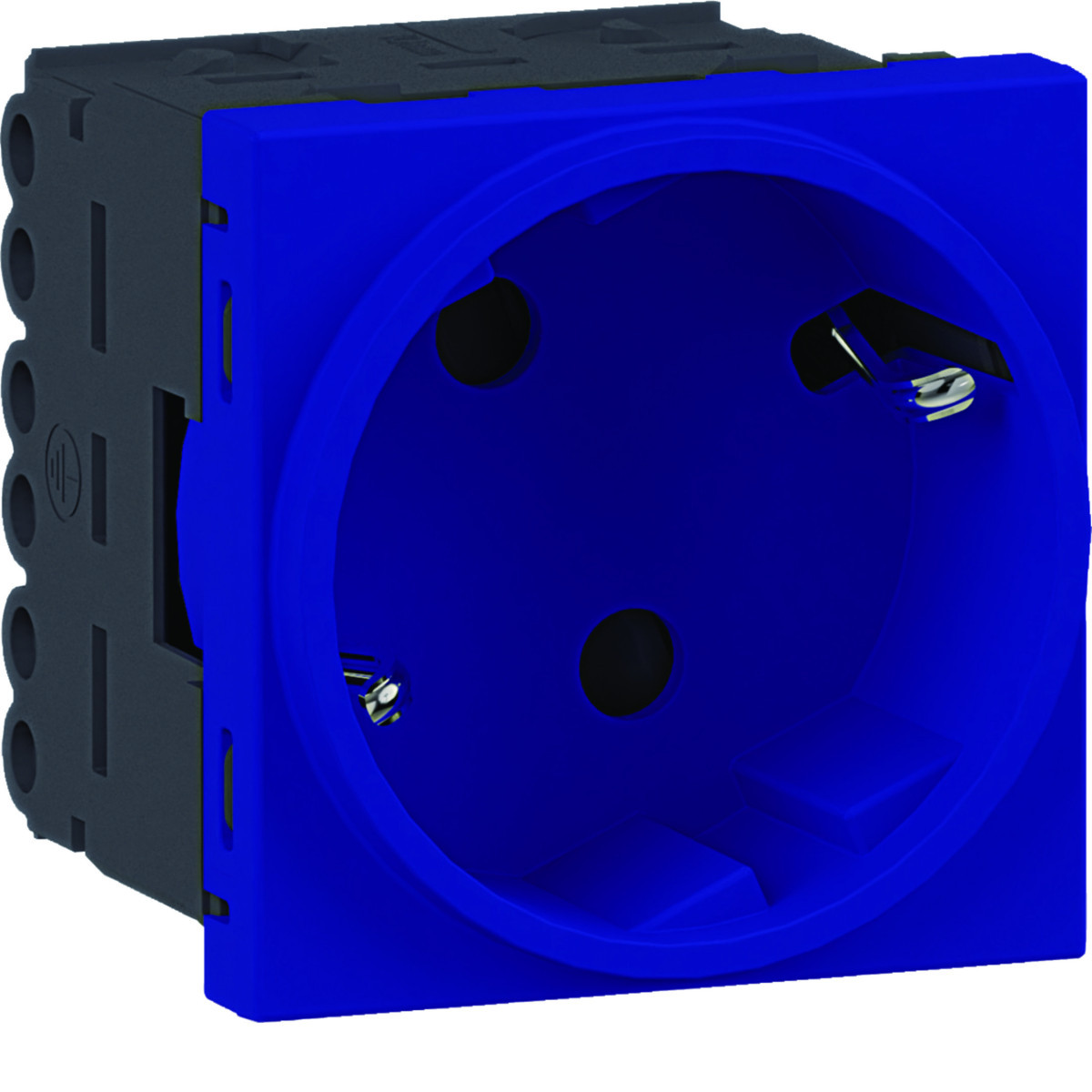 Hager Ecoline 45 Ecoline45 Contactdoos 1-voudig 45x45 66°, verkeersblauw
