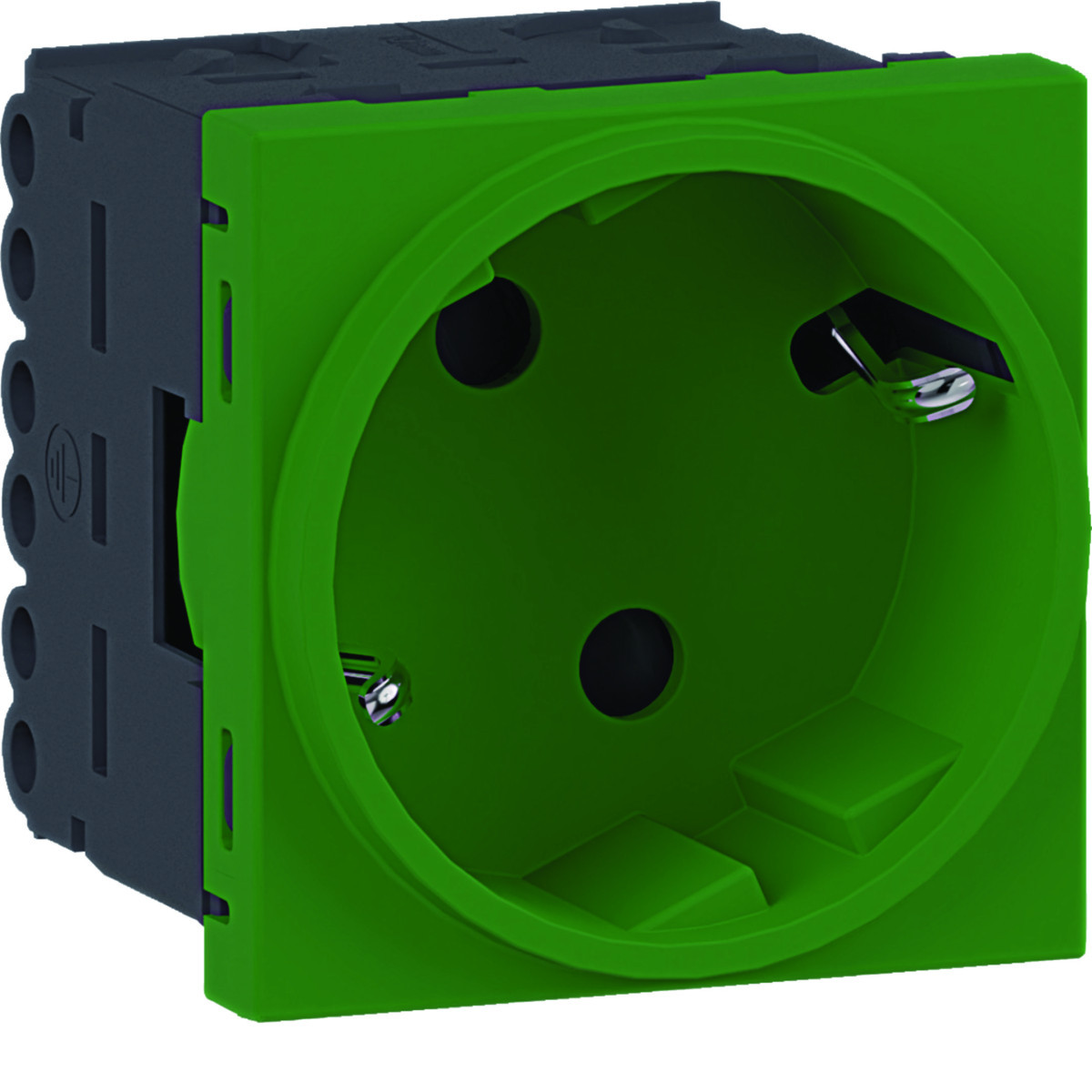 Hager Ecoline 45 Ecoline45 Contactdoos 1-voudig 45x45 66°, verkeersgroen