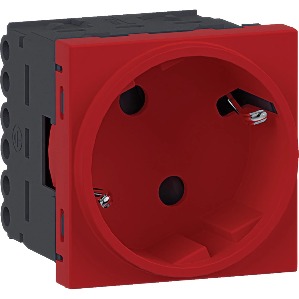 Hager Ecoline 45 Ecoline45 Contactdoos 1-voudig 45x45 66°, verkeersrood