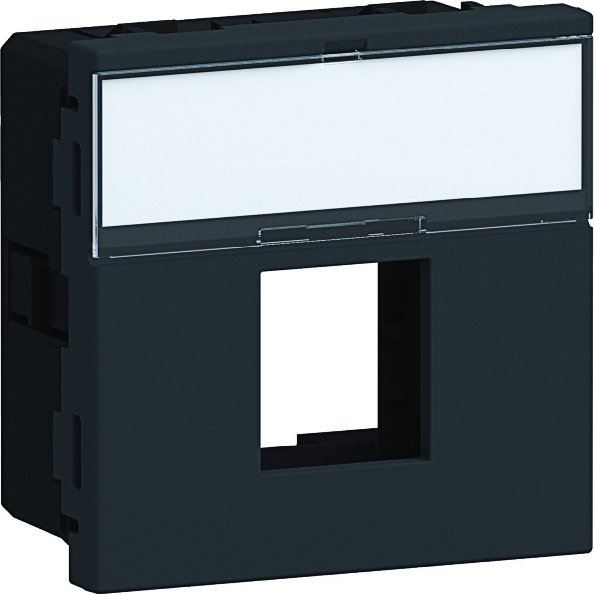 Hager Ecoline 45 Ecoline45 Inbouwset 1X multimedia type 01 45x45, grafietzwart