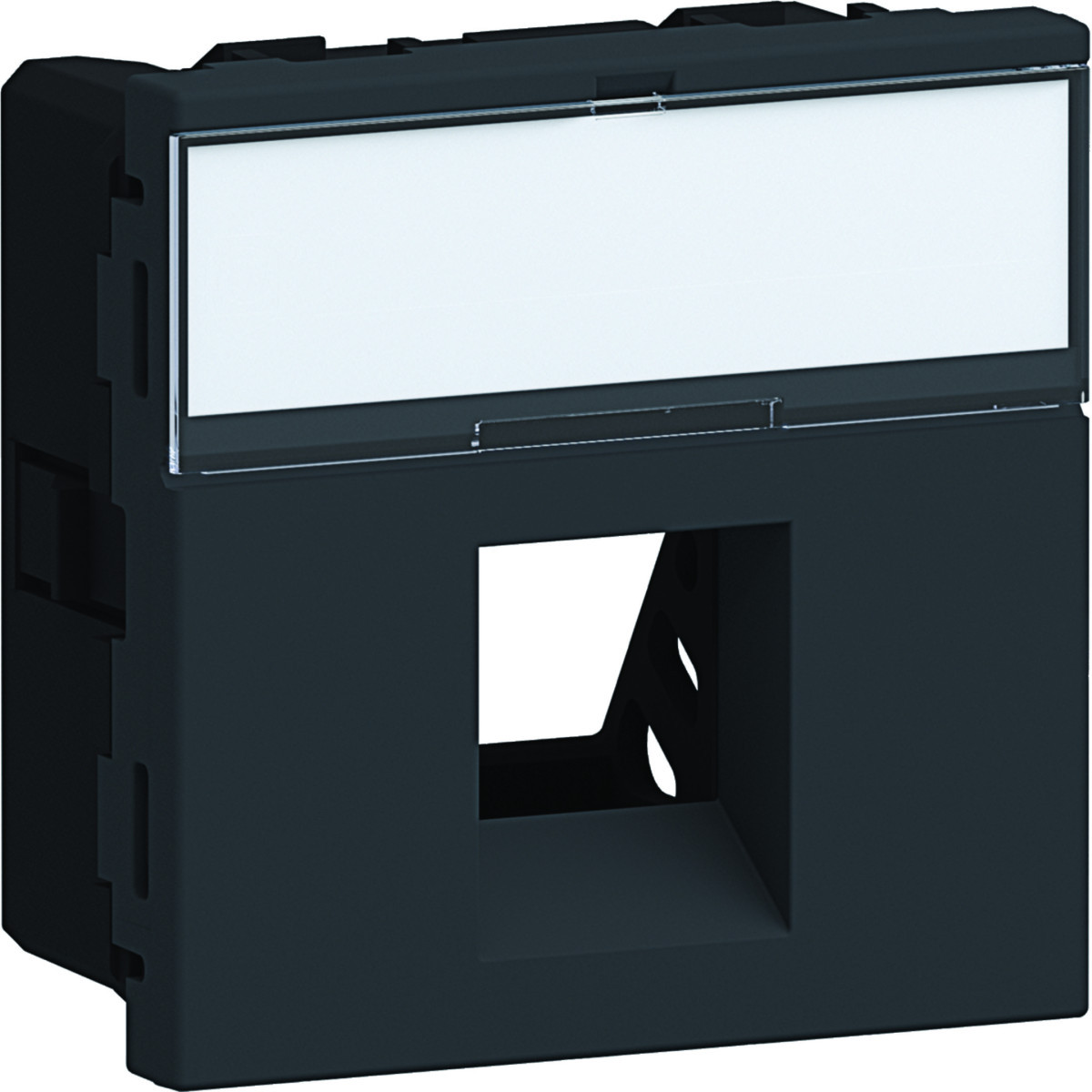 Hager Ecoline 45 Ecoline45 Inbouwset 1X RJ45 mod. jack type 05 45x45, grafietzwart