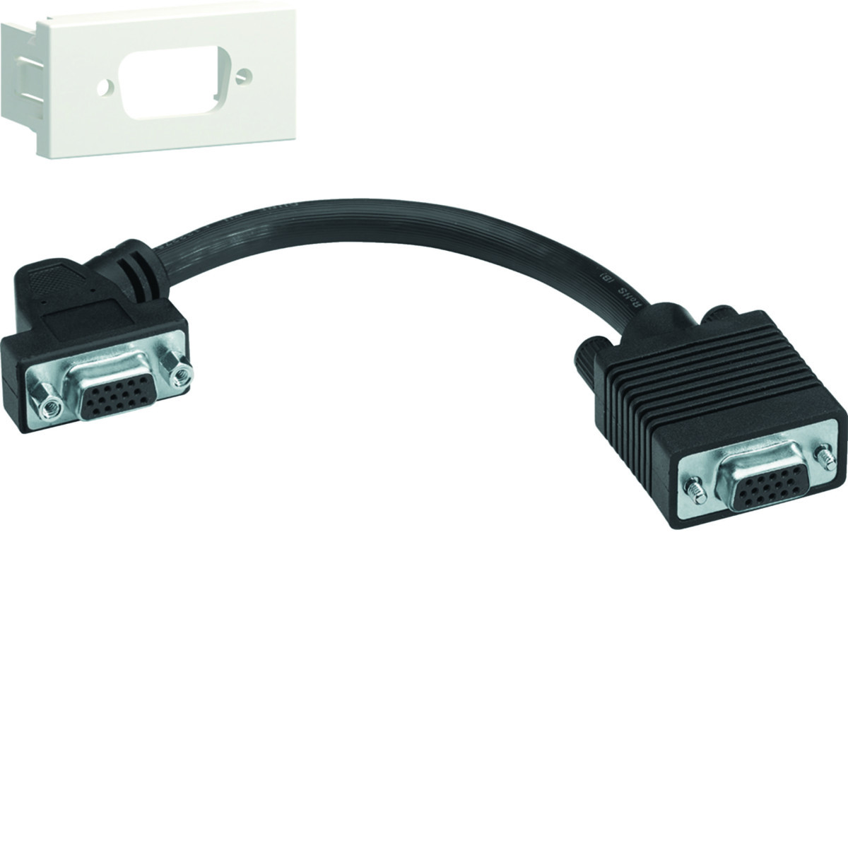 Hager Ecoline 45 Ecoline45 Multimedia aansluitset vga 45x22,5 verkeerswit