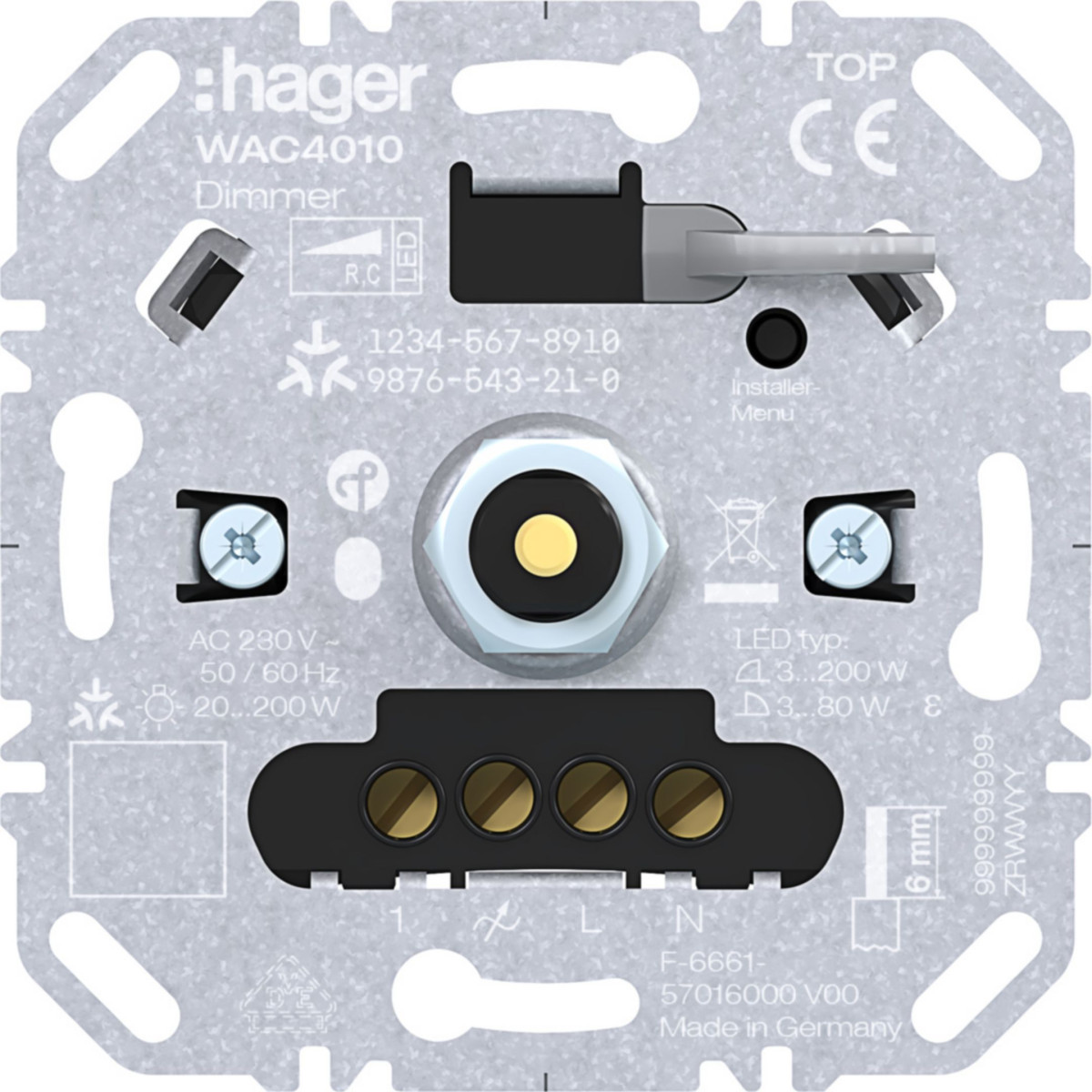 Hager Elektronica Universele Draaidimmer, matter